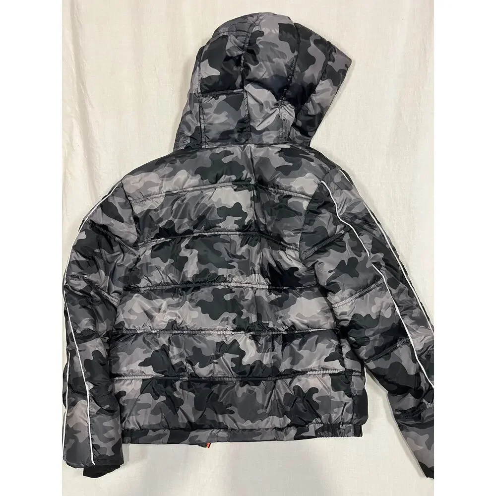 Hurley Boy's Camo Hooded Puffer Jacket‎ L